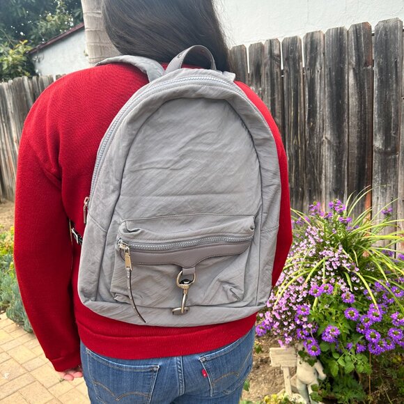 Rebecca Minkoff Always On Nylon Backpack, Grey main image 9